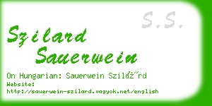 szilard sauerwein business card